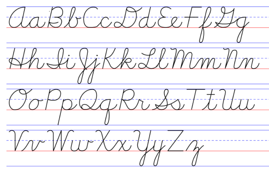 Cursive Alphabet